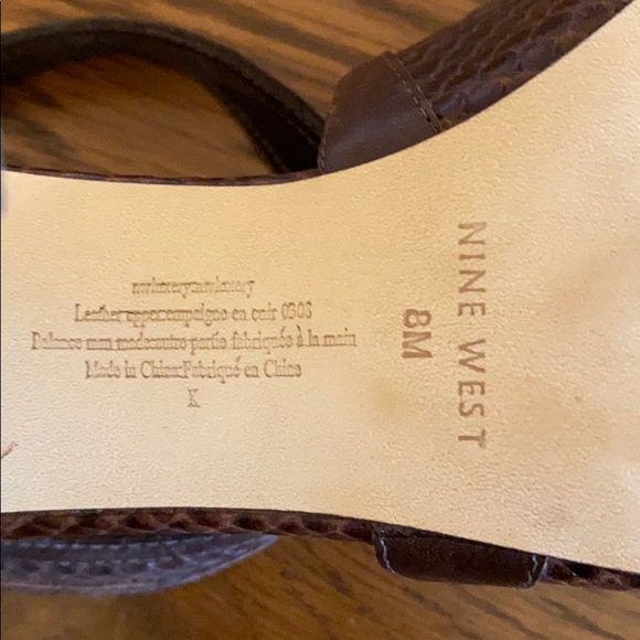 Nine West Open-toed Leather Pumps - Picture 4 of 5